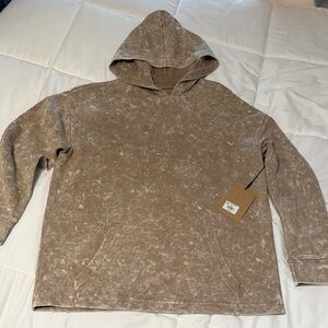 Broken Threads Streetwear Neutral Tie-dye/Marble Pattern Hoodie Small NWT
